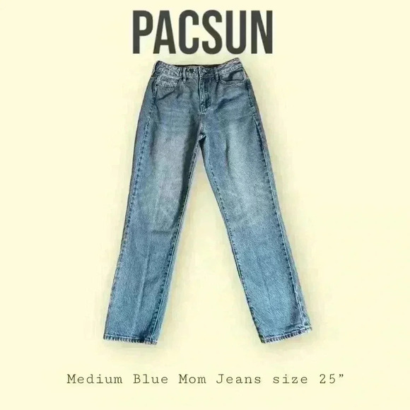 PacSun Denim - Pacsun Medium Blue Mom Jean 25”